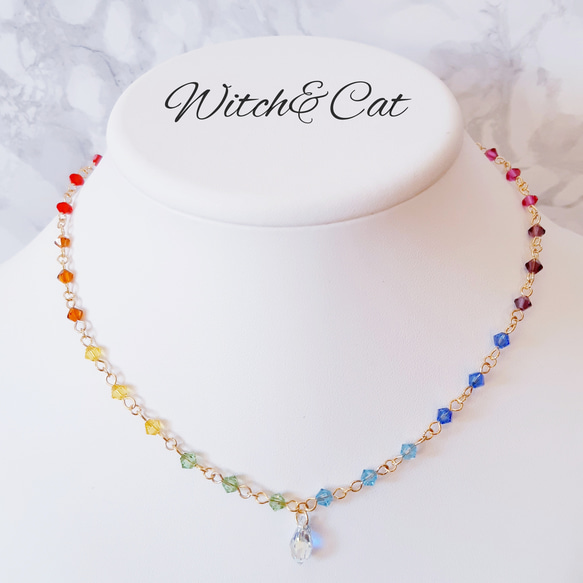 ete レインボー　ネックレス 楽天市場】K10YG レインボー ネックレス ete エテ アクセサリー