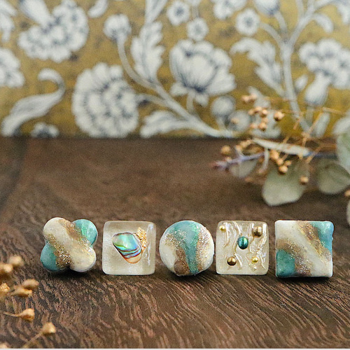 ニュアンス アースカラー グリーン 美濃焼 北欧 ガラス 小ぶり 陶器 花