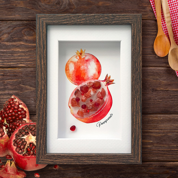 実りのザクロ〉天然石・シーグラスアート その他アート moon・4/8〜4  