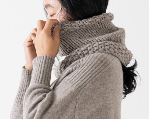 受注生産】CA&Co.手編み ヤクのざっくりネックウォーマー ネック