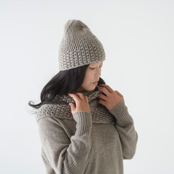 【受注生産】CA＆Co. 手編み　ヤクの ざっくりニット帽 1枚目の画像