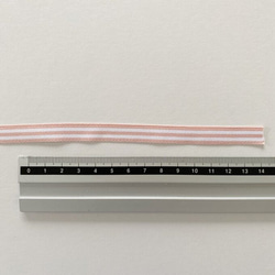 インポートリボン販売単位：200cm【210806】ストライプ　ピンク 3枚目の画像