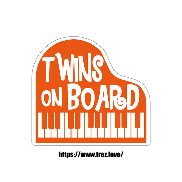 全8色 TWINS ON BOARD ピアノ マグネット 1枚目の画像