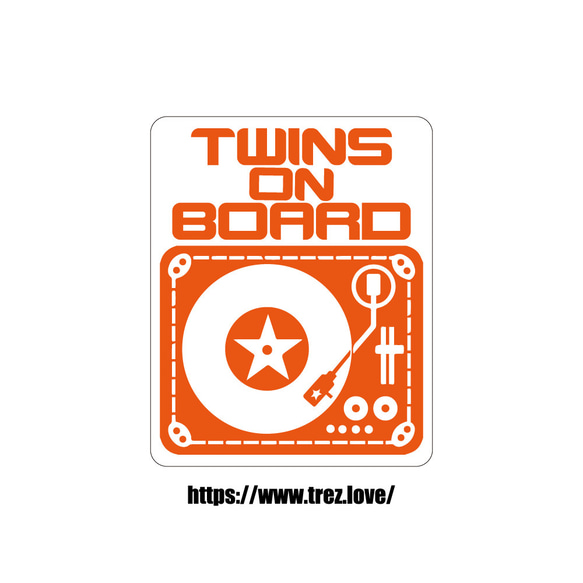 全8色 TWINS ON BOARD DJ ターンテーブル マグネット 1枚目の画像