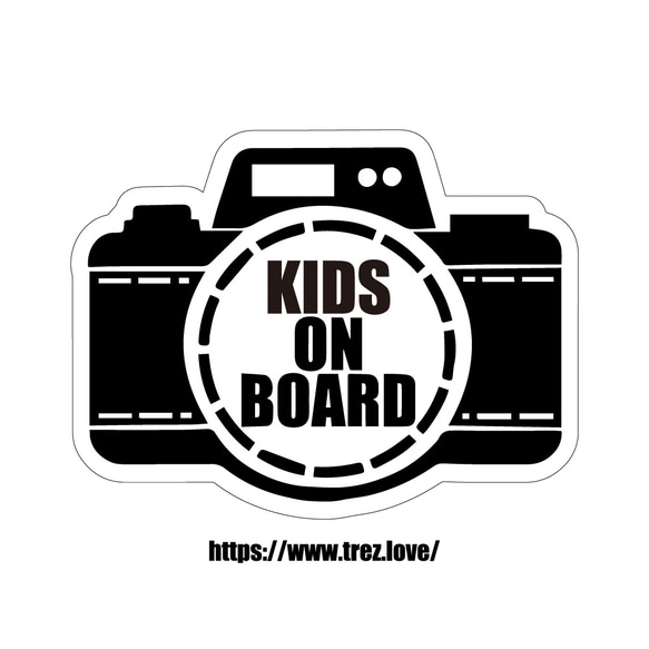 全8色 KIDS ON BOARD カメラ マグネット 1枚目の画像