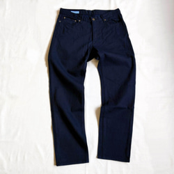 <ツムギラボ> Dead stock denim pants "Tetsukon" dye 1枚目の画像