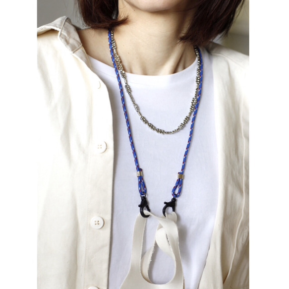 nat*ty マスクコード(パープル)】　パラコード4mm マスクストラップ　マスクチェーン　マスクアイテム 6枚目の画像