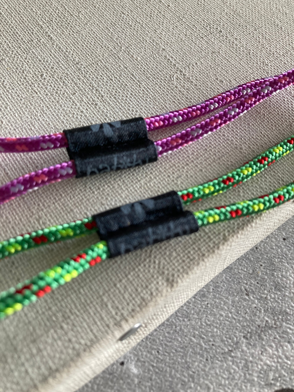 nat*ty マスクコード(パープル)】　パラコード4mm マスクストラップ　マスクチェーン　マスクアイテム 5枚目の画像