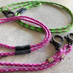 nat*ty マスクコード(パープル)】　パラコード4mm マスクストラップ　マスクチェーン　マスクアイテム 4枚目の画像