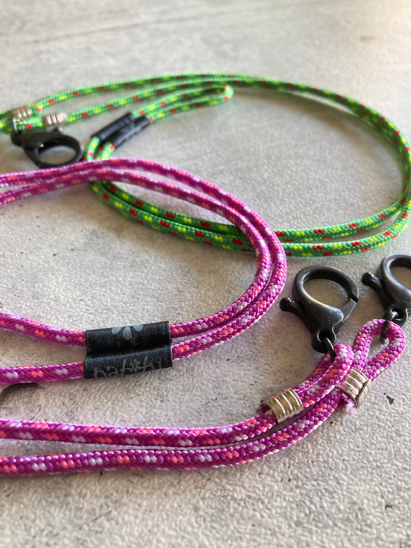 nat*ty マスクコード(パープル)】　パラコード4mm マスクストラップ　マスクチェーン　マスクアイテム 4枚目の画像