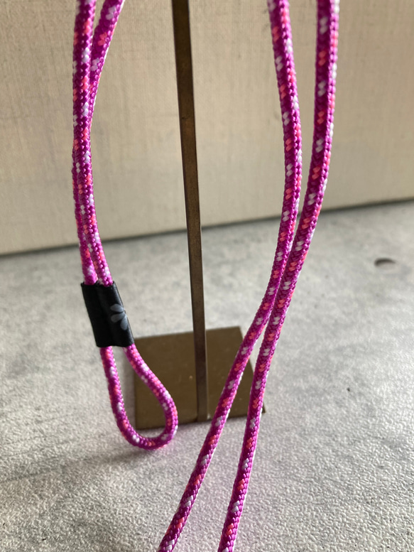 nat*ty マスクコード(パープル)】　パラコード4mm マスクストラップ　マスクチェーン　マスクアイテム 3枚目の画像