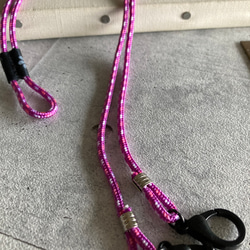 nat*ty マスクコード(パープル)】　パラコード4mm マスクストラップ　マスクチェーン　マスクアイテム 2枚目の画像