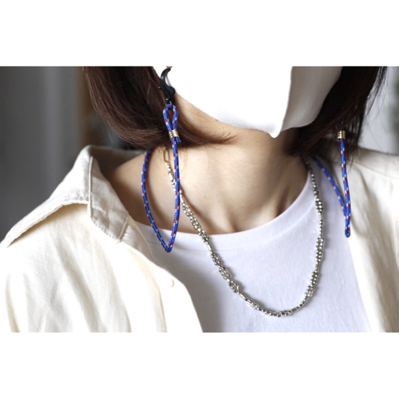 nat*ty マスクコード(パープル)】　パラコード4mm マスクストラップ　マスクチェーン　マスクアイテム 8枚目の画像