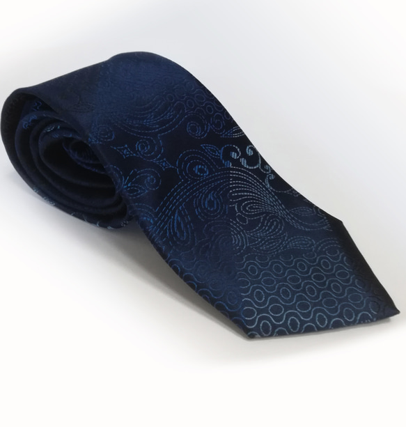 ジャポネなペイズリーのネクタイ -"Japone”-Paisley Necktie - 2枚目の画像