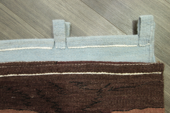 天空の王国レソト　トライバルラグ　ソト族　手織りオールドキリム　ヴィンテージ　97x147cm　＃957 9枚目の画像