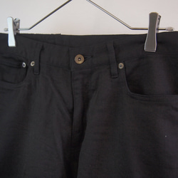 <ツムギラボ>Dead stock denim pants black dye 2枚目の画像