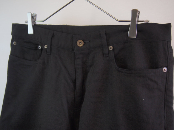 <ツムギラボ>Dead stock denim pants black dye 2枚目の画像