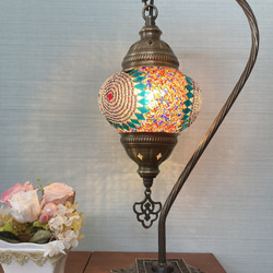 ハンドメイドトルコランプ スワン型 スタンドライト・テーブルランプ