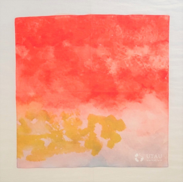 【オリジナルデザイン】ハンカチーフ『朝』 1枚目の画像