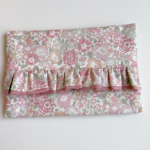 フリルティッシュカバー♡ハンドメイド　リバティ ☆フリルポケットティッシュケース＊リバティ・フリルポケット