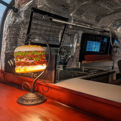 アメリカンダイナー/ バーガーズカフェ / ハンバーガー ハンギングランプ/ Hamburger Shade Lamp 1枚目の画像