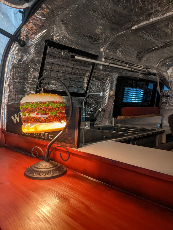 アメリカンダイナー/ バーガーズカフェ / ハンバーガー ハンギングランプ/ Hamburger Shade Lamp 1枚目の画像