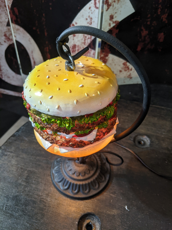アメリカンダイナー/ バーガーズカフェ / ハンバーガー ハンギングランプ/ Hamburger Shade Lamp 8枚目の画像