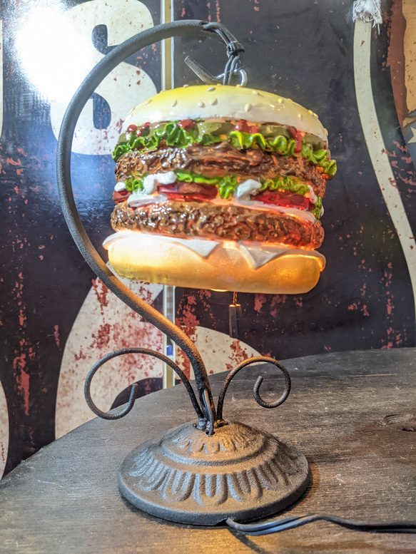 アメリカンダイナー/ バーガーズカフェ / ハンバーガー ハンギングランプ/ Hamburger Shade Lamp 9枚目の画像
