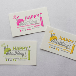 活版印刷のメッセージカード　HAPPY BIRTHDAY　3枚入り 2枚目の画像