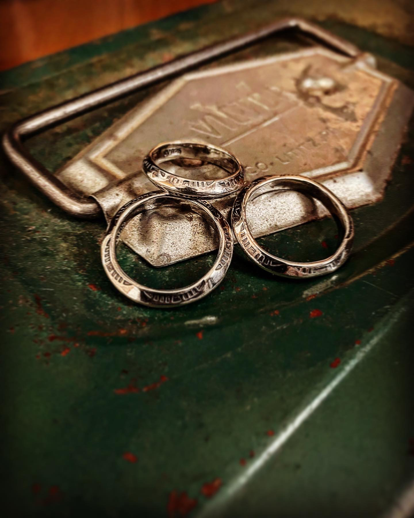 silver925 deltoid stamp ring