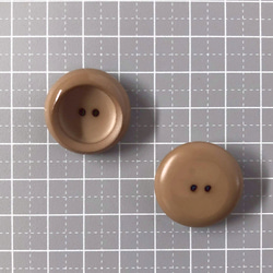 レトロ サークル 円形 ボタン ベージュブラウン 24mm 6個セット at-306 3枚目の画像