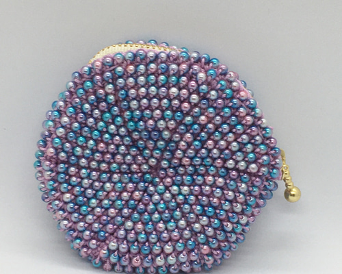 コズミックカラーのビーズのコインケース アイリス 小銭入れ・コイン