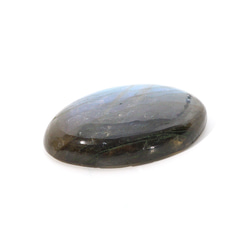ラブラドライト カボション オーバル型 ルース 裸石 縦約35mm 天然石（マクラメ紐が選べます） 4枚目の画像