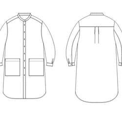 型紙　シャツワンピ　A038-P　レディース 12枚目の画像