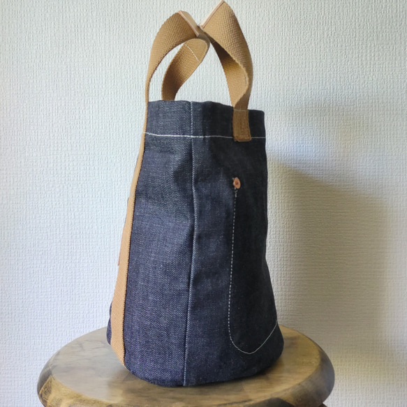 DENIM BUCKET TOTEBAG デニムバケツトートバッグ 2枚目の画像