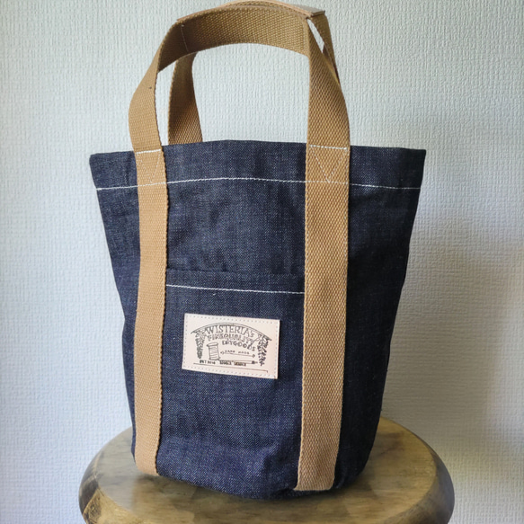 DENIM BUCKET TOTEBAG デニムバケツトートバッグ 1枚目の画像