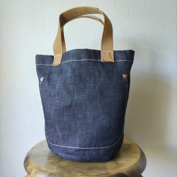 DENIM BUCKET TOTEBAG デニムバケツトートバッグ 3枚目の画像