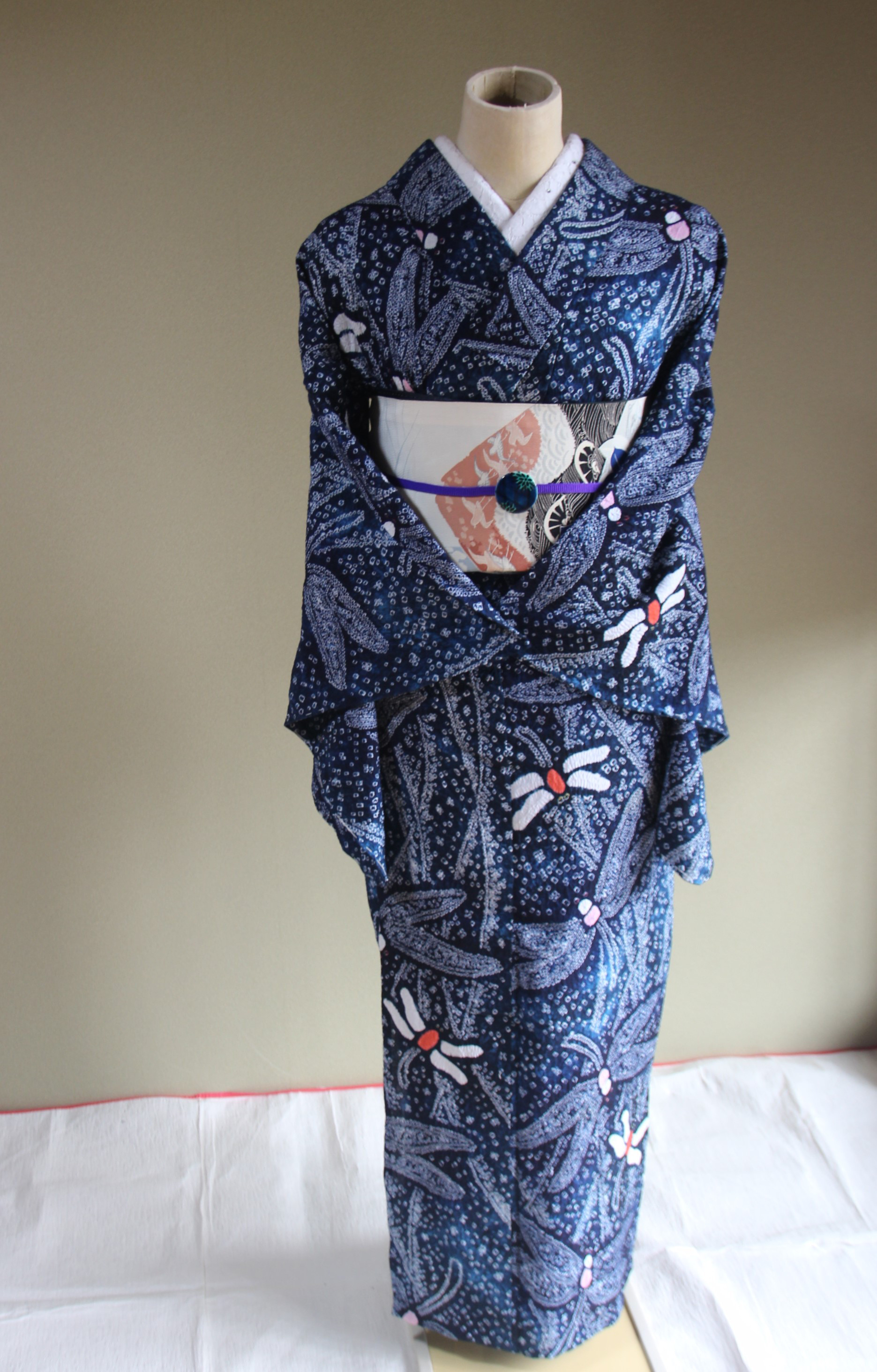 パール　 *プロフ必読 新品 有松鳴海絞り 牡丹 高級浴衣 5956 パール *プロフ必読様専用 新品 有松鳴海絞り 牡丹 高級浴衣