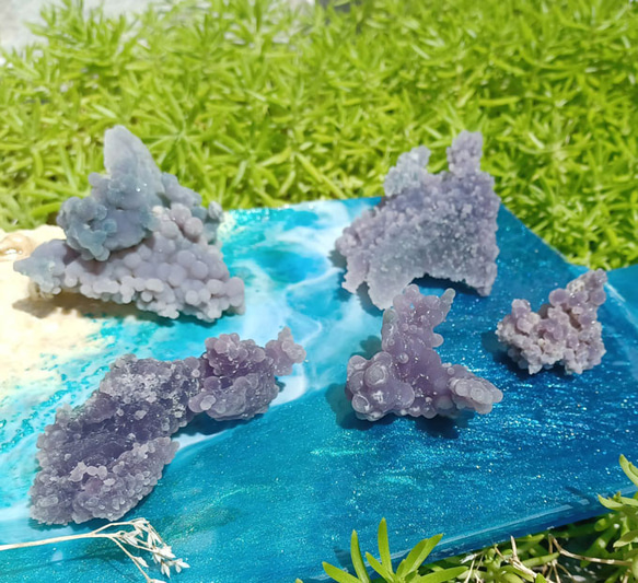 グレープカルセドニー　『北海道』　*新種の鉱物　結晶、原石、標本 5枚目の画像