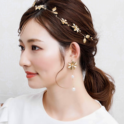 MA126 ウェディング ヘッドドレス　カチューシャ ブライダル ヘアアクセサリー 結婚式 前撮り 卒業式 7枚目の画像