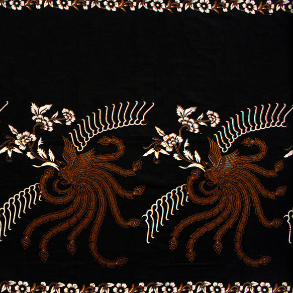 バティック 生地 インドネシア ジャワ更紗 鳳凰と花のモチーフ パターン２ 5枚目の画像