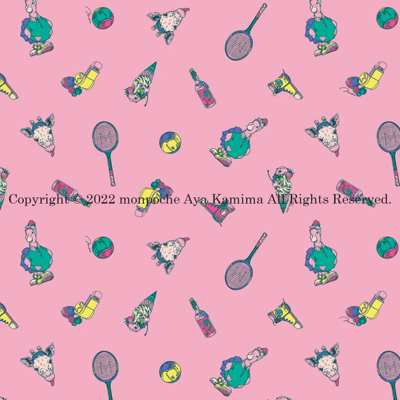 「テニス」A４ ピンク １０枚 ラッピングペーパー  包装紙  tennis_a4_pink 6枚目の画像