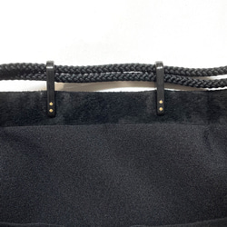 信玄袋(マチ有り、小) ピッグスエード、センターハギ有り、ブラック 6枚目の画像