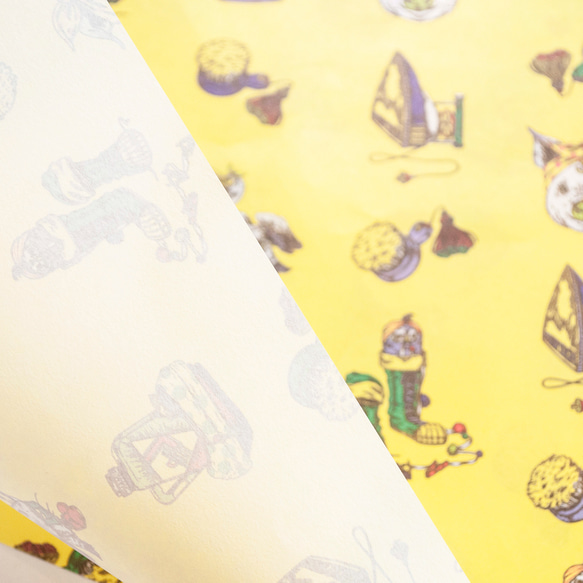 「ランドリー」A4 イエロー 10枚 ラッピングペーパー 包装紙 wash_a4_yellow_ミモザカラー 包装紙・ラッピングペーパー monpoche モンポッシュ 通販｜Creema