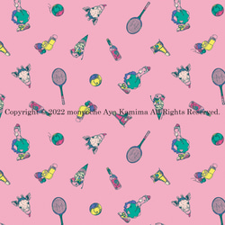 「テニス」A４ クラフト＆ピンク 10枚 ラッピングペーパー  包装紙  tennis_a4_pink_craft 9枚目の画像