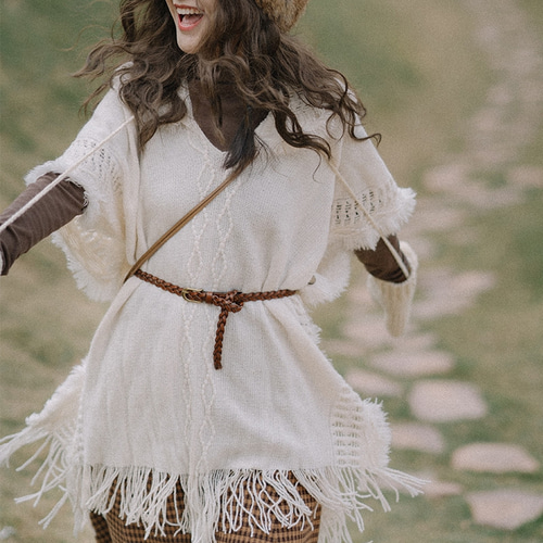 ボヘミアンリゾートスタイル 異国風 森ガール タセット フード付き