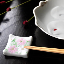 【再販】秋桜箸置き(正方形)  4.2cm×4.2cm 6枚目の画像