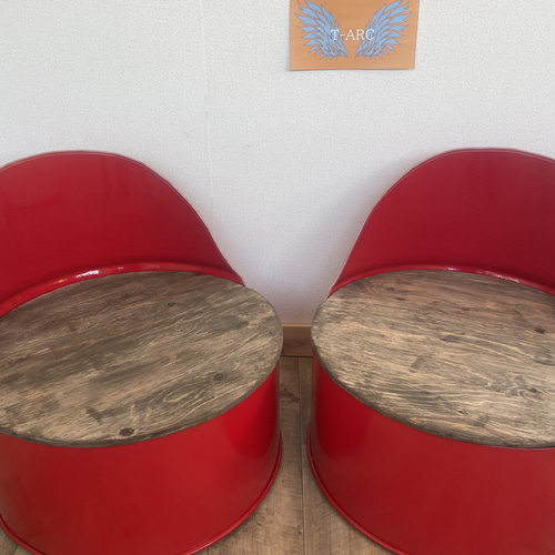 ドラム缶チェアーセット e4809738f5515372d724c6dafc6597