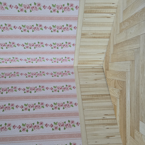 【ご予約品】お花畑の背景ボード（パープル）　ドールハウス　ブライス等撮影用 撮影用背景ボード（花柄縦ライン2）【ドールハウス】 その他人形