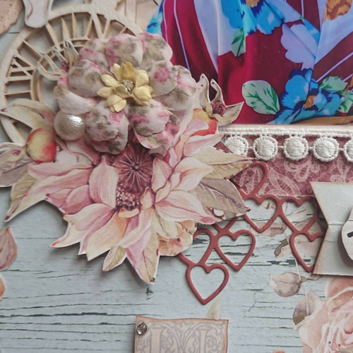 スクラップブッキング キット まとめて キット】A4スクラップブッキング作品「family